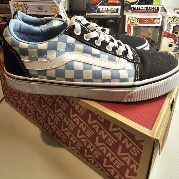 Vans Checkerboard Blue Fog/White - Picture 1 of 5